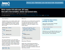 Tablet Screenshot of dotlesscss.org